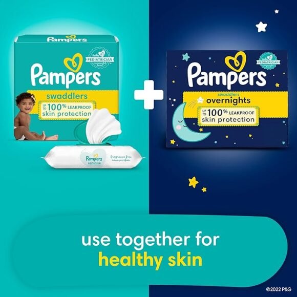 Pampers Swaddlers Diapers Newborn - Size 0, 84 Count, Ultra Soft Disposable Baby Diapers - Image 2