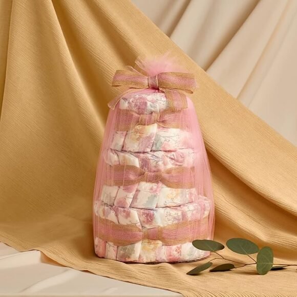 The Honest Company Diaper Cake | Clean Conscious Diapers, Baby Personal Care, Plant-Based Wipes | Rose Blossom | Regular, Size 1 (8-14 lbs), 35 Count - Image 5