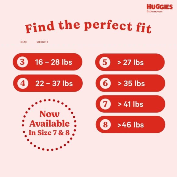 Huggies Size 4 Diapers, Little Movers Baby Diapers, Size 4 (22-37 lbs), 140 Ct (2 Packs of 70) - Image 3