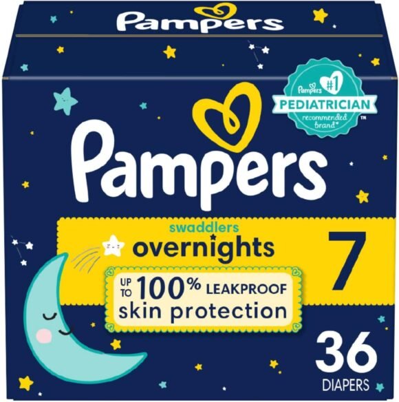 Pampers Swaddlers Overnights Diapers - Size 4, 58 Count, Disposable Baby Diapers, Night Time Skin Protection (Copy)