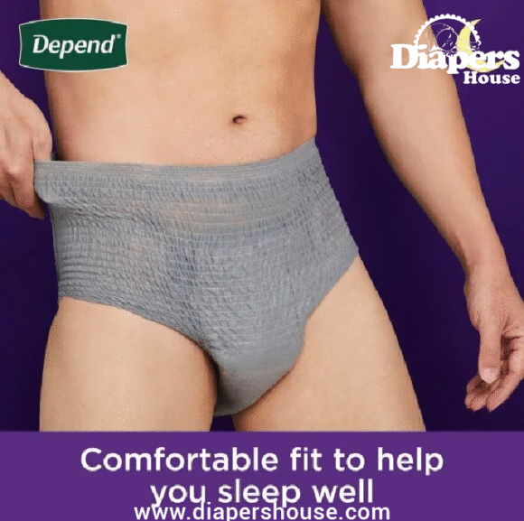 Depend Night Defense Men’s Incontinence Underwear – Large, 14 Count, Grey – Disposable Overnight Protection - Image 4