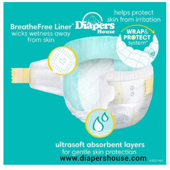 Pampers Swaddlers Size 1 | Ultra Absorbent Baby Diapers - Image 5