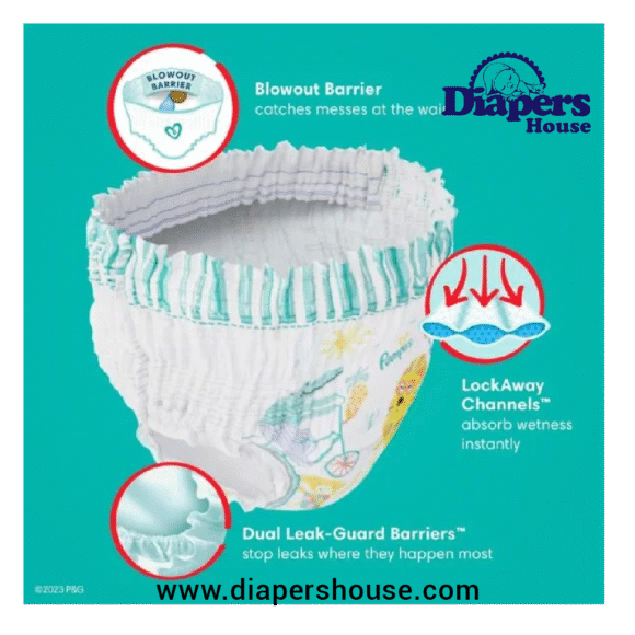 Pampers Cruisers 360 Diapers, Size 4, 144 Count – Leakproof Pull-On Diapers for Active Babies - Image 7