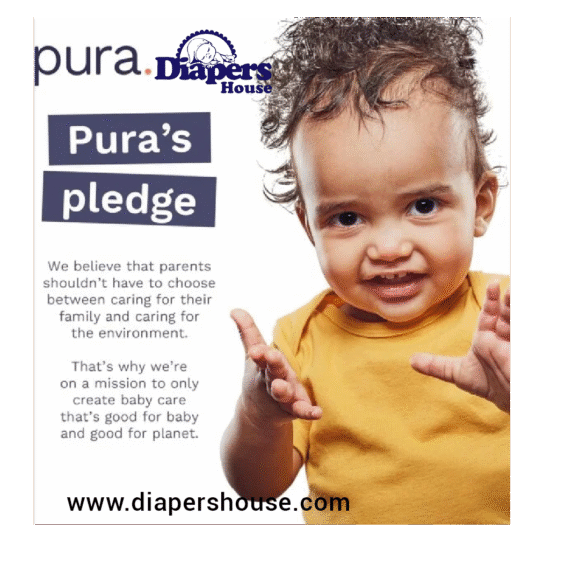 Pura Hypoallergenic Baby Diapers, Size 1 (4-11 lbs), Newborn-Friendly, Chlorine-Free, Soft Organic Cotton, Wetness Indicator, Ideal for Sensitive Skin, 96 Count (3 Packs) - Image 8