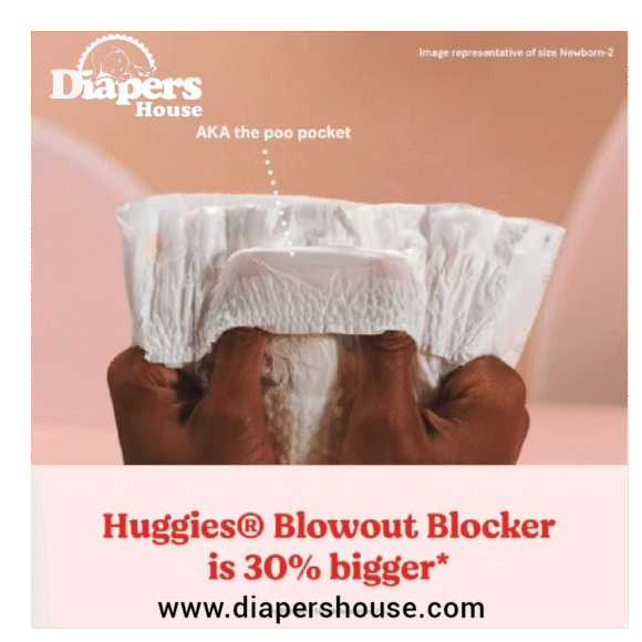 Huggies Little Snugglers Diapers, Size 1 (8–14 lbs), 32-Count Pack – Soft and Gentle for Newborns - Image 9