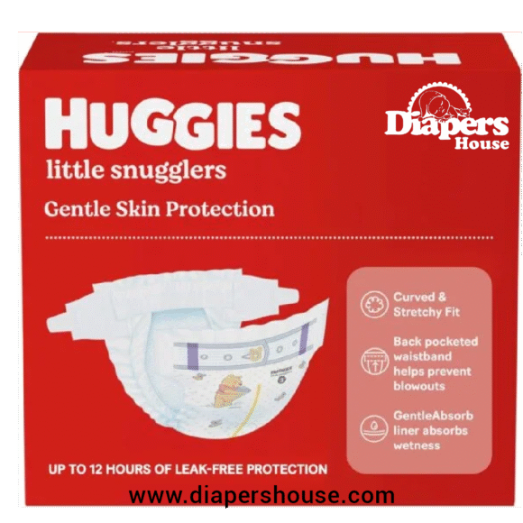 Huggies Little Snugglers Diapers, Size 1 (8–14 lbs), 32-Count Pack – Soft and Gentle for Newborns - Image 10