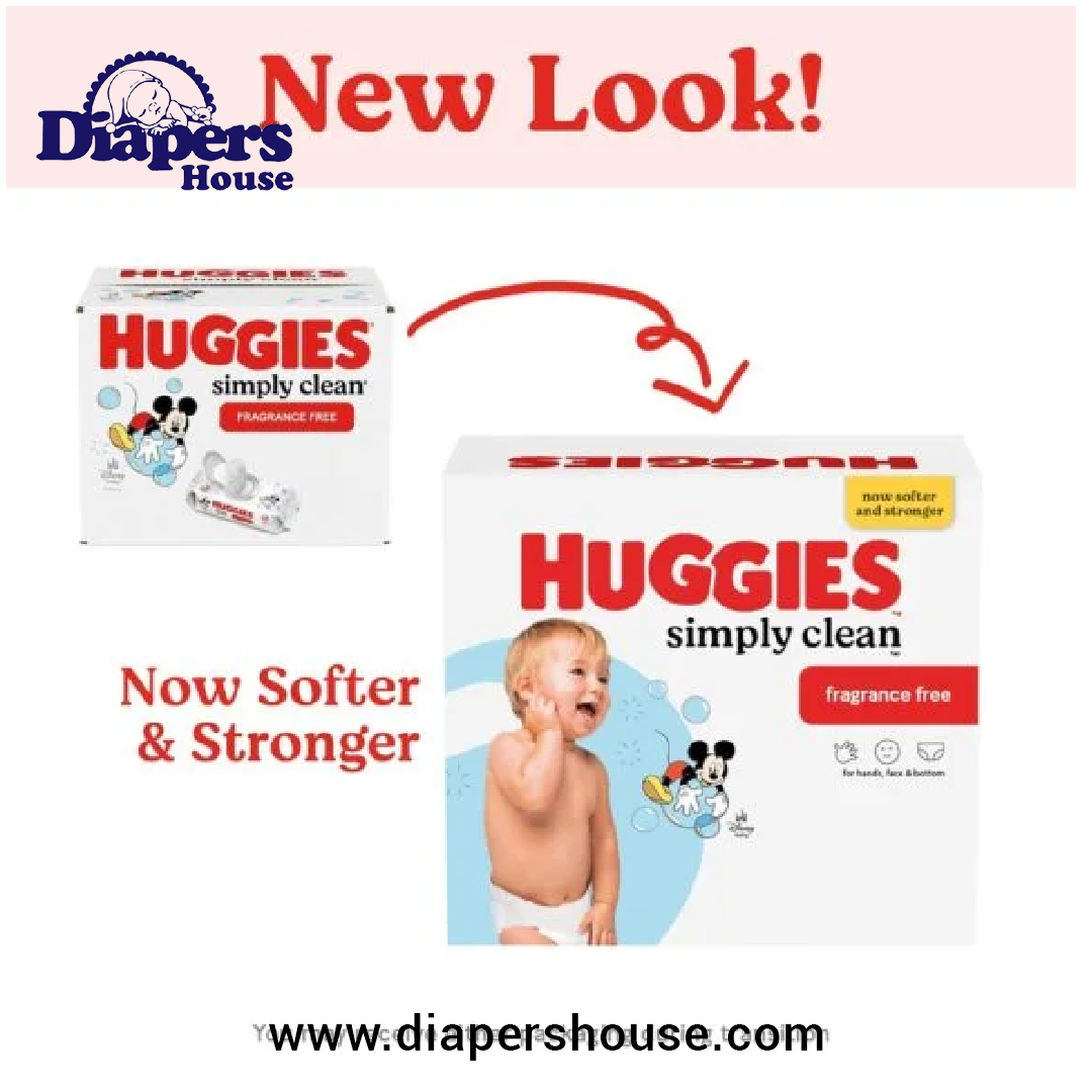 Huggies Simply Clean Unscented Baby Wipes, 11 Flip-Top Packs (704 Wipes) – Gentle, Fragrance-Free Cleaning, Packaging May Vary - Image 3