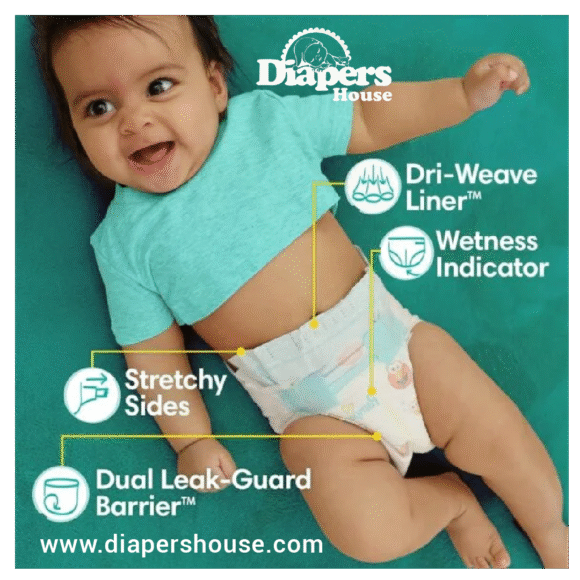 Pampers Baby Dry Diapers, Size 1 – 44 Count Pack of Absorbent Disposable Diapers for Infants, Packaging May Vary - Image 5