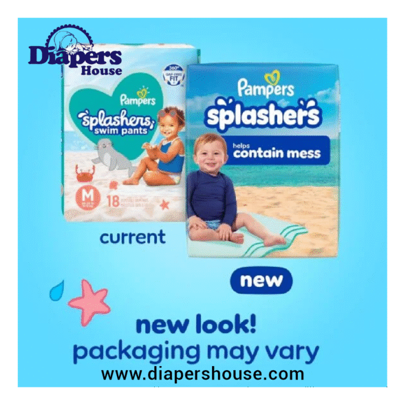 Pampers Splashers Swim Diapers, Size Small – 20 Count Disposable Swim Pants with Gap-Free Fit for Babies - Image 2