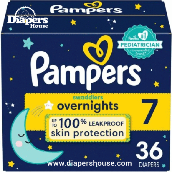 Pampers Swaddlers Overnight Diapers – Size 4, 58 Count – Extra Absorbent, Nighttime Skin Protection for Babies