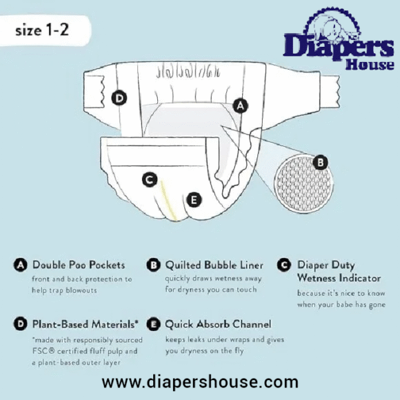 The Honest Company Diaper Cake – Clean Conscious Diapers & Plant-Based Wipes, Rose Blossom, Size 1 (8-14 lbs), 35 Count - Image 2