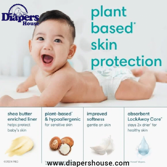 Pampers Pure Protection Diapers – Size 6, 108 Count Monthly Supply – Gentle, Hypoallergenic Disposable Diapers for Toddlers - Image 2
