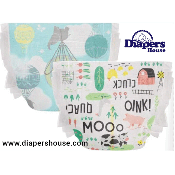 The Honest Company Plant-Based Diapers for Sensitive Skin – Size 1 (8-14 lbs), Hypoallergenic & Fragrance-Free, 78 Count with Neutral Designs - Image 2