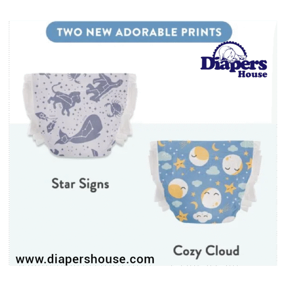 Honest Overnight Diapers for Sensitive Skin – Size 3 (16-28 lbs), 52 Ct | Hypoallergenic, Fragrance-Free | Soft Cloud & Star Print | Gentle Nighttime Protection in Club Pack - Image 2