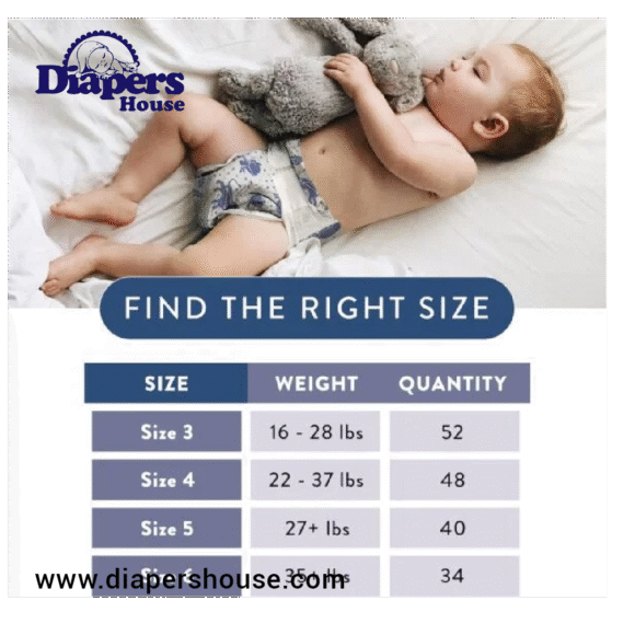 Honest Overnight Diapers for Sensitive Skin – Size 3 (16-28 lbs), 52 Ct | Hypoallergenic, Fragrance-Free | Soft Cloud & Star Print | Gentle Nighttime Protection in Club Pack - Image 4