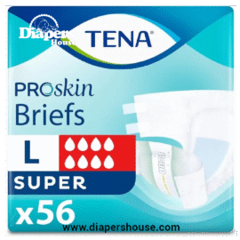 Unisex Adult Incontinence Briefs, Heavy Absorbency, Large, 56-Count Case