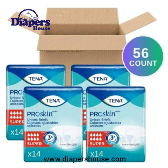Unisex Adult Incontinence Briefs, Heavy Absorbency, Large, 56-Count Case - Image 2
