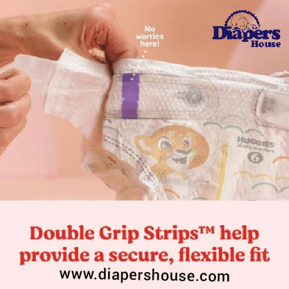 Huggies Little Movers Diapers – Size 5 (27+ lbs), 132 Count, Comfortable Fit for Active Babies (Packaging - Image 7