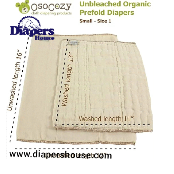 Gerber Unisex Baby Birdseye 3-Ply Prefold Cloth Diapers, White, 10-Pack for Boys and Girls - Image 5