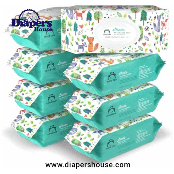 Amazon Brand – Mama Bear Sensitive Skin Baby Wipes, Hypoallergenic & Fragrance-Free, 800 Count (8 Packs of 100), Unscented & Gentle on Skin