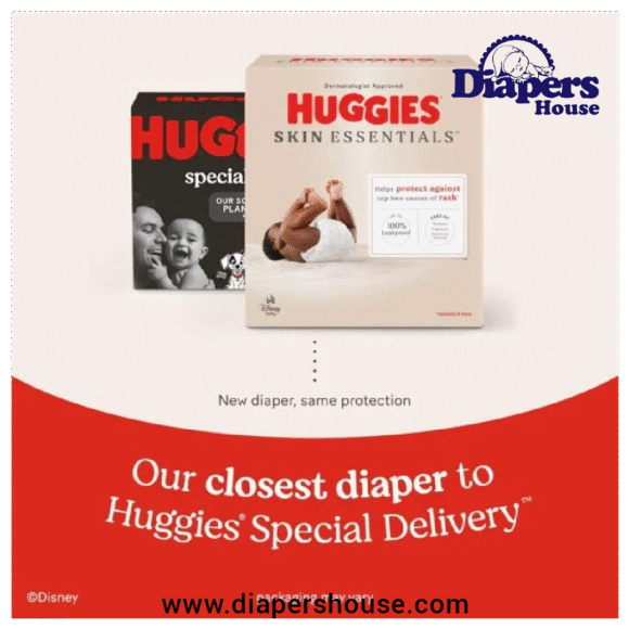 Huggies Skin Essentials Baby Diapers, Size 1 (8-14 lbs), 198 Count – 3 Packs of 66, Gentle Care for Newborns - Image 11