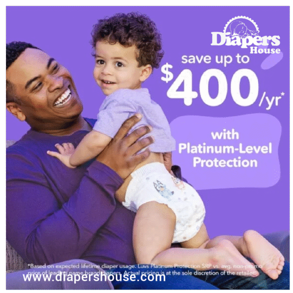 Luvs Platinum Protection Diapers – Size 6 (144 Count), Featuring Bluey Designs for Ultimate Comfort and Leak Protection - Image 3