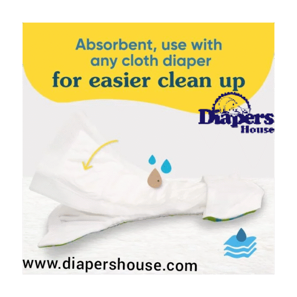 Charlie Banana Hybrid Cloth Diaper Disposable Inserts – Super Absorbent Liners, 32-Pack for Eco-Friendly Diapering - Image 3