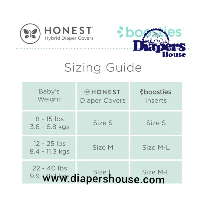 Honest Hybrid Cloth Diaper Covers with Pocket-Sling, Medium (12-25 lbs) – Leak-Resistant, Compatible with Disposable or Reusable Boosties Inserts, 3-Pack of Cotton Muslin Covers - Image 5