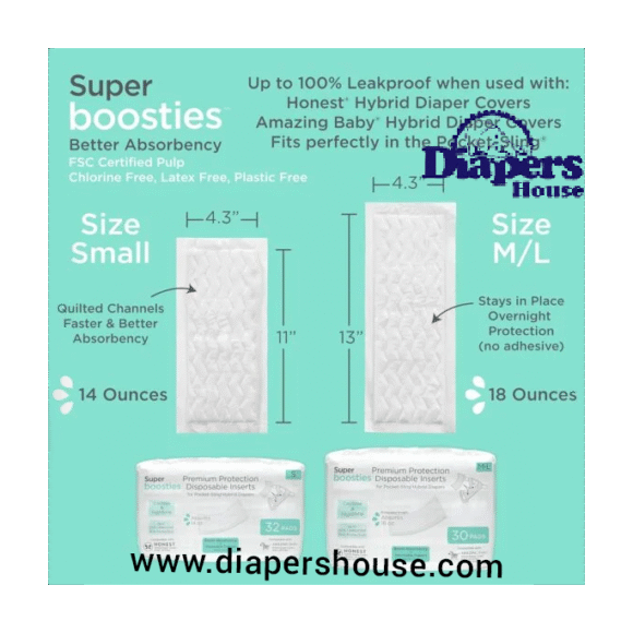 Honest Hybrid Cloth Diaper Covers with Pocket-Sling, Medium (12-25 lbs) – Leak-Resistant, Compatible with Disposable or Reusable Boosties Inserts, 3-Pack of Cotton Muslin Covers - Image 6