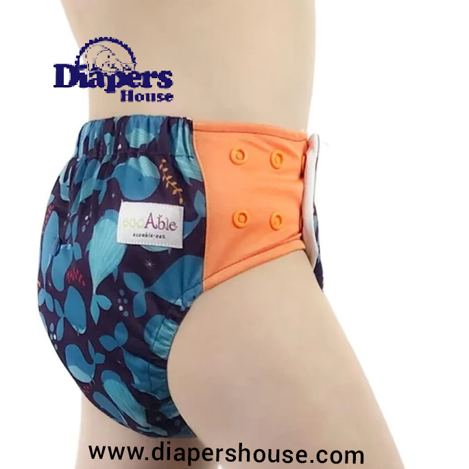 All-in-One Reusable Hybrid Cloth Diaper – Training Pants, Swim Diaper, and Special Needs Briefs for Ages Baby to 10 Years (Size 3, Black Arrow Pattern) - Image 2
