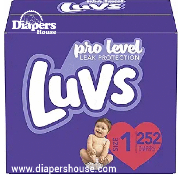 Luvs Size 1 Diapers (8-14 lbs), 252-Count – Soft & Absorbent Protection for Newborns