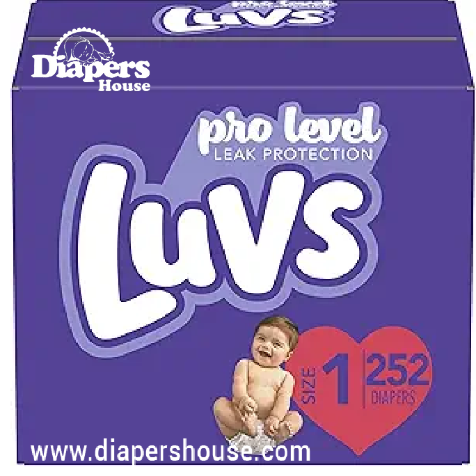 Luvs Size 1 Diapers (8-14 lbs), 252-Count – Soft & Absorbent Protection for Newborns