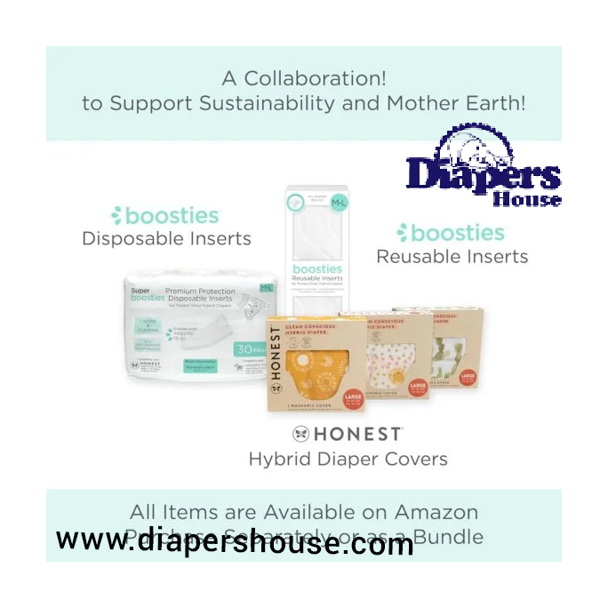 Super Boosties Disposable Overnight Inserts for Diapers, Leak-Proof Protection for Pampers Sizes 4-6 & Honest Hybrid Covers (Medium/Large), Amazing Baby Cover (Size 3/4), 30 Count, 4.3x13 inches - Image 6