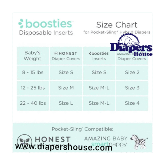 Super Boosties Disposable Overnight Inserts for Diapers, Leak-Proof Protection for Pampers Sizes 4-6 & Honest Hybrid Covers (Medium/Large), Amazing Baby Cover (Size 3/4), 30 Count, 4.3x13 inches - Image 7