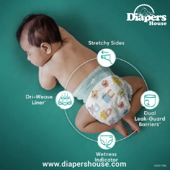 Pampers Baby Dry Diapers, Size 3 (104 Count) – Ultra Absorbent Disposable Diapers for All-Day Comfort - Image 3