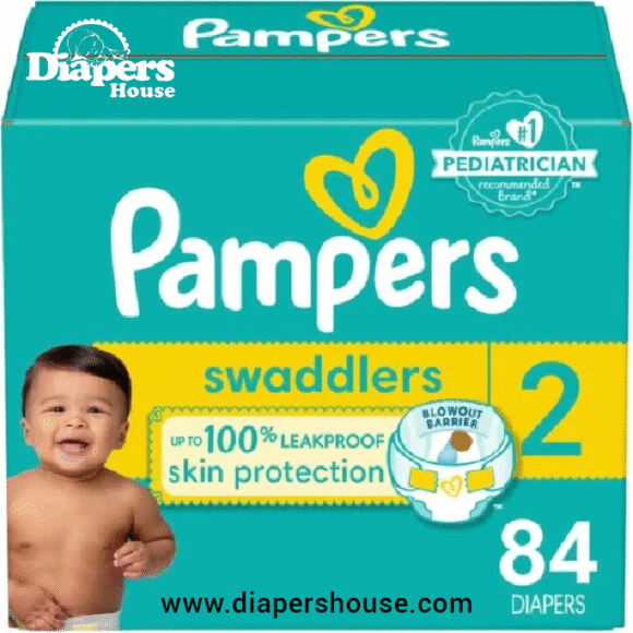 Pampers Swaddlers Size 2 Diapers, 84 Count – Ultra-Soft Disposable Baby Diapers for Gentle Care
