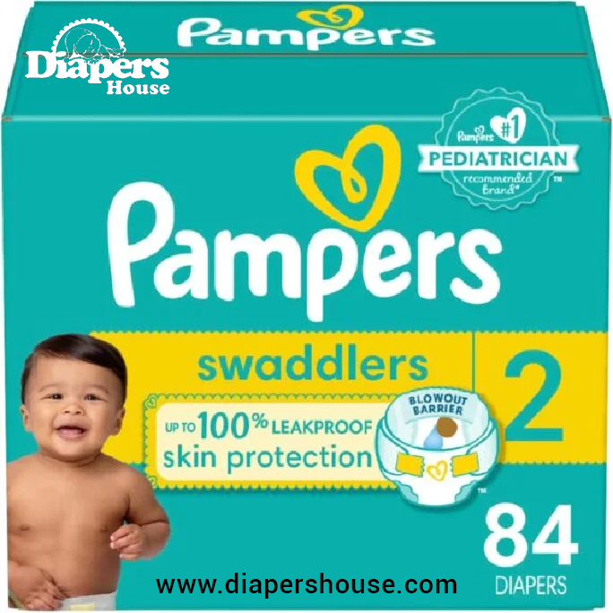 Pampers Swaddlers Size 2 Diapers, 84 Count – Ultra-Soft Disposable Baby Diapers for Gentle Care