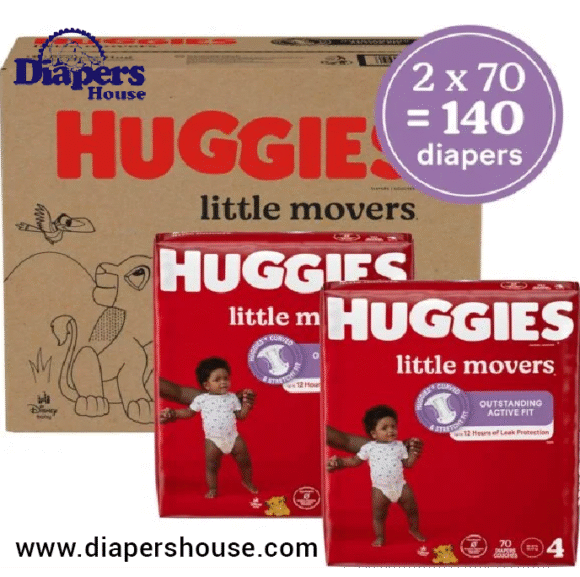 Huggies Little Movers Baby Diapers, Size 5 (27+ lbs), 120-Count (2 Packs of 60) – Active Fit for Growing Toddlers - Image 2