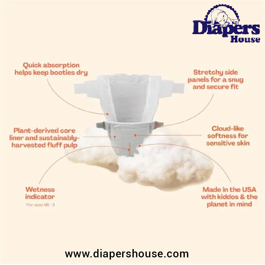 Hello Bello Diapers – Size 1, 82 Count Club Box – Honeysuckle Print, Hypoallergenic & Super Absorbent Baby Diapers - Image 4