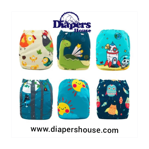 babygoal Reusable Pocket Diapers – 6 Washable Covers with 10 Soft Inserts (Microfiber & Bamboo), One-Size Fit for Boys, Designed for Comfort & Dryness - Image 2