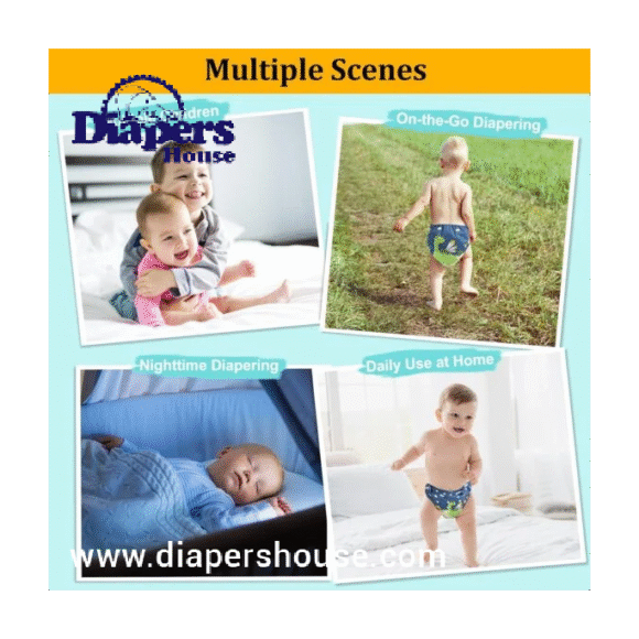 babygoal Reusable Pocket Diapers – 6 Washable Covers with 10 Soft Inserts (Microfiber & Bamboo), One-Size Fit for Boys, Designed for Comfort & Dryness - Image 4