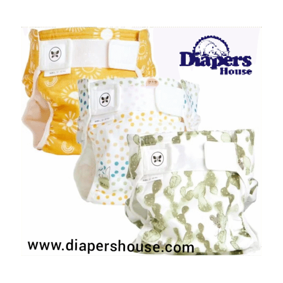 Honest Reusable Hybrid Diaper Covers with Pocket-Sling, Size Large (22–40 lbs) – 3-Pack Cotton Muslin, Leak-Resistant Design for Day & Night, Compatible with Boosties Inserts