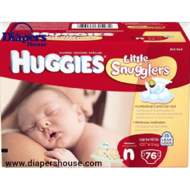 Huggies Little Snugglers Newborn Diapers, Big Pack – 76 Count for Gentle Protection