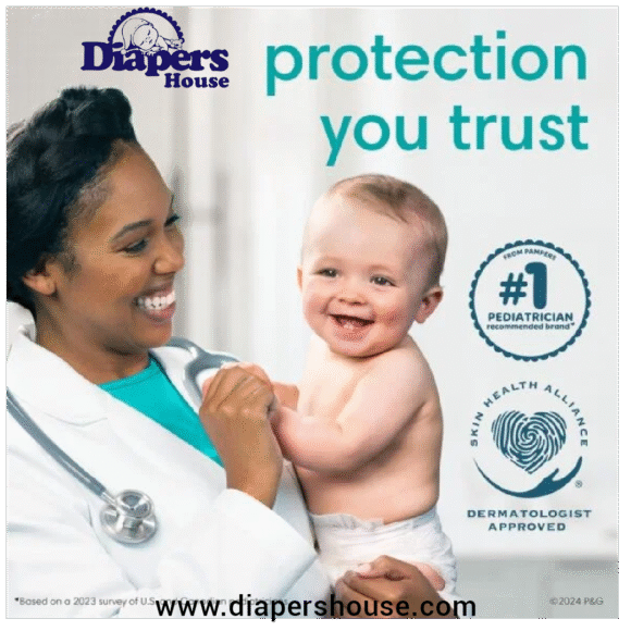 Pampers Pure Protection Size 5 Diapers, 132 Count – One Month Supply, Hypoallergenic Premium Disposable Diapers - Image 3