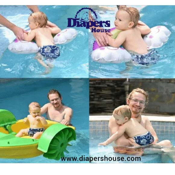 ALVABABY 2-Pack Reusable Swim Diapers – Adjustable One Size for Babies & Toddlers, Perfect for Swimming Classes (SW18-21)
