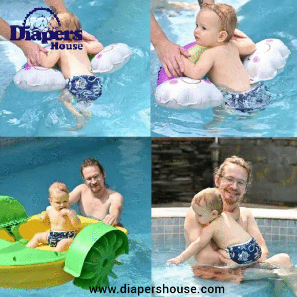 ALVABABY 2-Pack Reusable Swim Diapers – Adjustable One Size for Babies & Toddlers, Perfect for Swimming Classes (SW18-21) - Image 4