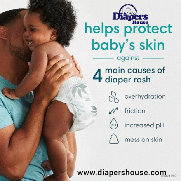Pampers Pure Protection Size 1 Diapers – 198-Pack, Hypoallergenic, Premium Disposable Baby Diapers for One-Month Supply - Image 5
