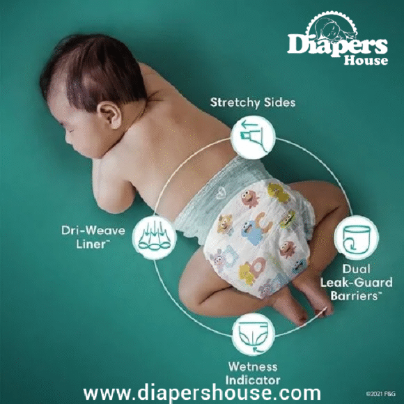 Pampers Baby-Dry Disposable Diapers – Size 1, 120-Pack, Long-Lasting Absorbency for Newborns - Image 5