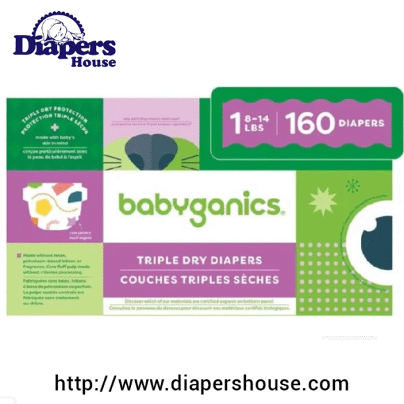 Babyganics Size 1 Diapers (160 Count) – Ultra-Absorbent, Breathable, with Triple Protection - Image 2